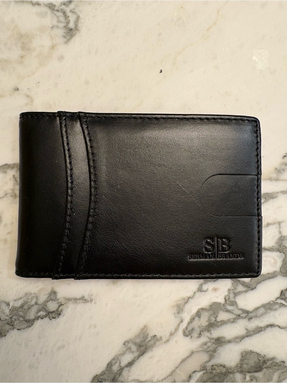 Black Leather Card & Key Wallet